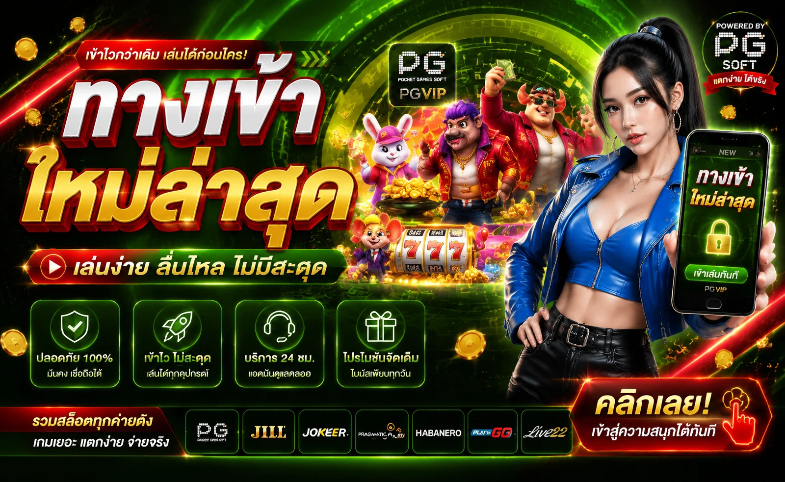 ตัวอย่างค่ายเกมสล็อตและคาสิโนสดใน Chang1688